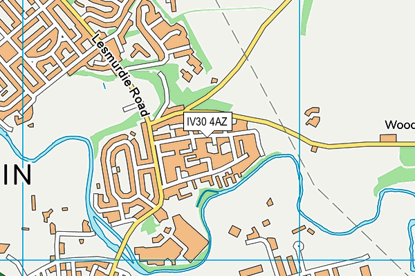 IV30 4AZ map - OS VectorMap District (Ordnance Survey)