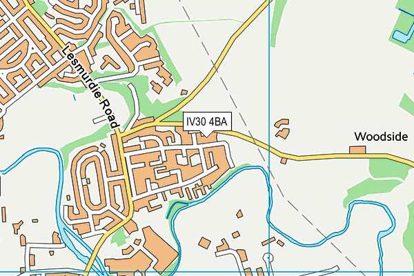 IV30 4BA map - OS VectorMap District (Ordnance Survey)
