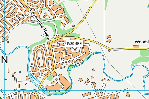IV30 4BE map - OS VectorMap District (Ordnance Survey)