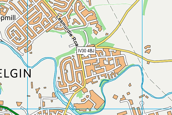 IV30 4BJ map - OS VectorMap District (Ordnance Survey)