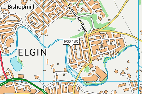 IV30 4BX map - OS VectorMap District (Ordnance Survey)