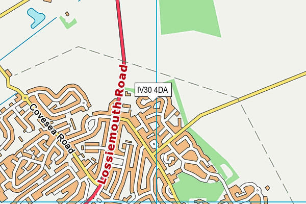 IV30 4DA map - OS VectorMap District (Ordnance Survey)