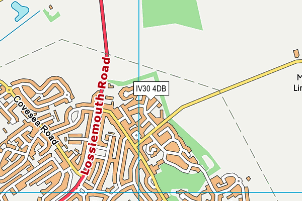 IV30 4DB map - OS VectorMap District (Ordnance Survey)