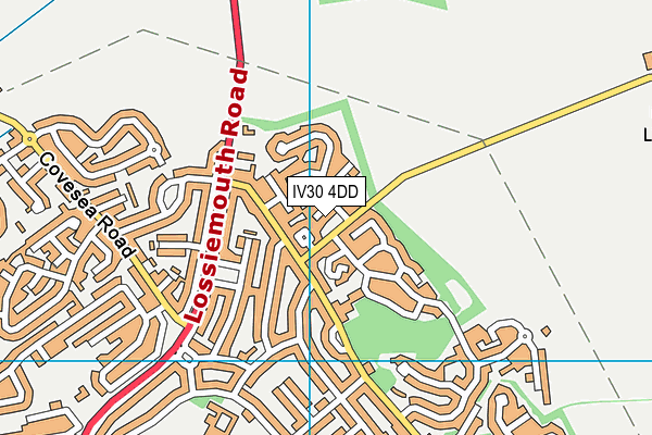 IV30 4DD map - OS VectorMap District (Ordnance Survey)