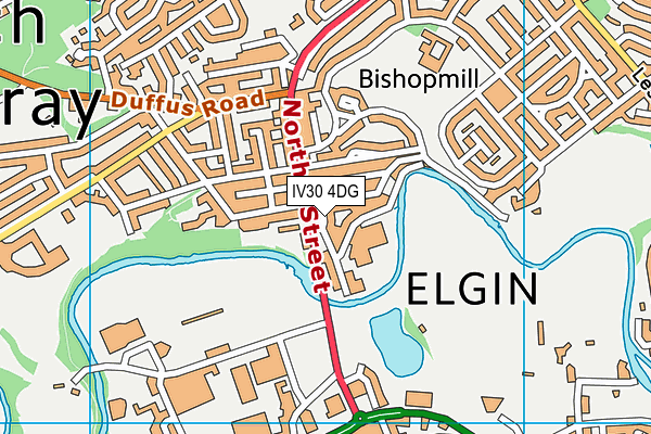 IV30 4DG map - OS VectorMap District (Ordnance Survey)