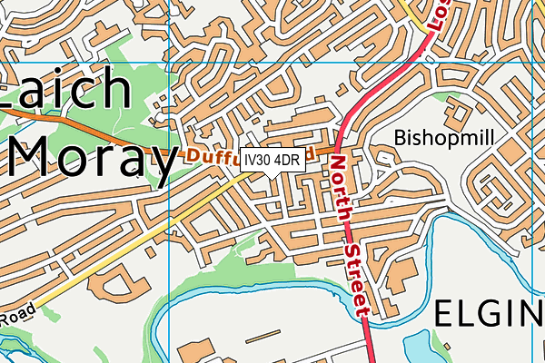 IV30 4DR map - OS VectorMap District (Ordnance Survey)