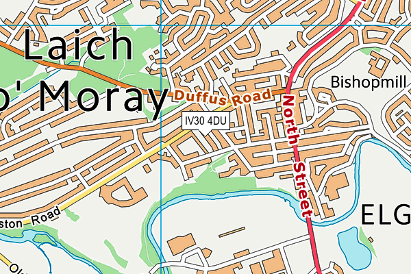 IV30 4DU map - OS VectorMap District (Ordnance Survey)