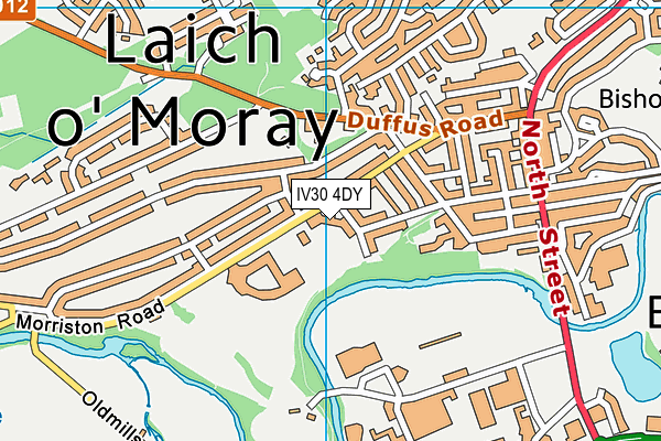 IV30 4DY map - OS VectorMap District (Ordnance Survey)