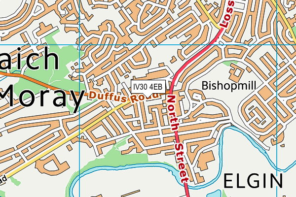 IV30 4EB map - OS VectorMap District (Ordnance Survey)