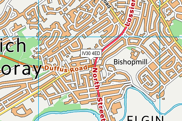 IV30 4ED map - OS VectorMap District (Ordnance Survey)