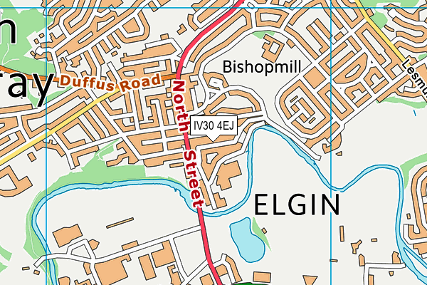 IV30 4EJ map - OS VectorMap District (Ordnance Survey)