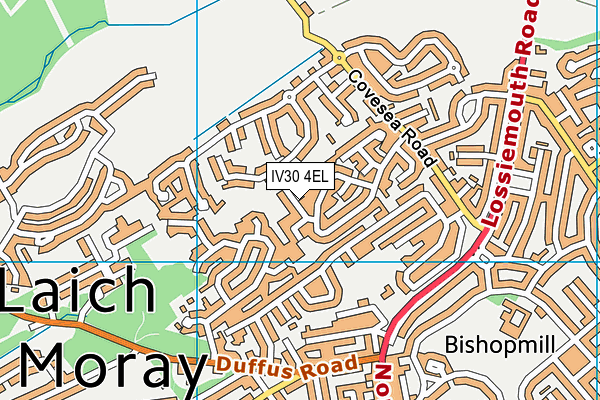 Map of BISHOPMILL PHARMACY LTD. at district scale