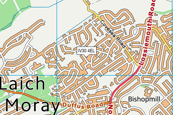 Map of BISHOPMILL PROPERTY CO LTD at district scale