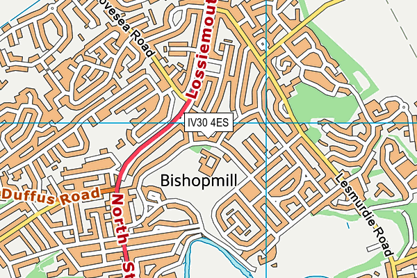 IV30 4ES map - OS VectorMap District (Ordnance Survey)