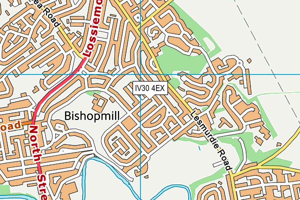 IV30 4EX map - OS VectorMap District (Ordnance Survey)