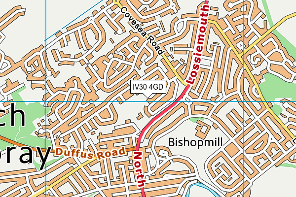 IV30 4GD map - OS VectorMap District (Ordnance Survey)