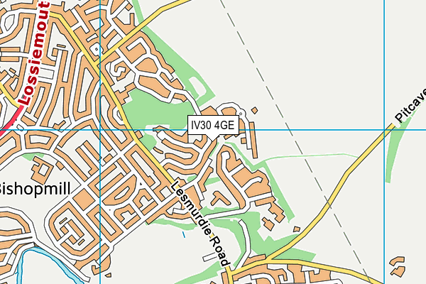 IV30 4GE map - OS VectorMap District (Ordnance Survey)