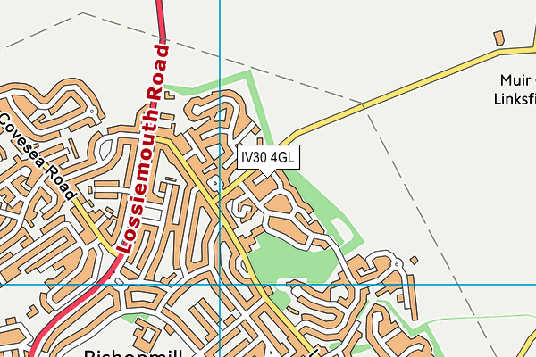 IV30 4GL map - OS VectorMap District (Ordnance Survey)