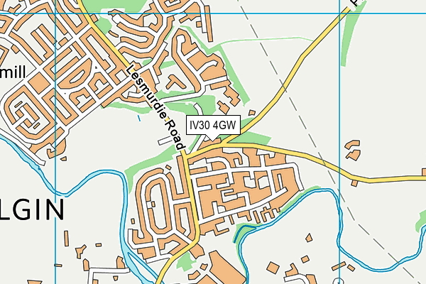 IV30 4GW map - OS VectorMap District (Ordnance Survey)
