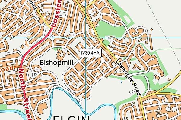 IV30 4HA map - OS VectorMap District (Ordnance Survey)