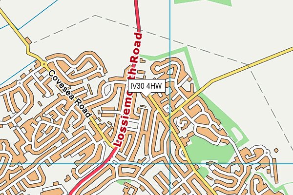 IV30 4HW map - OS VectorMap District (Ordnance Survey)