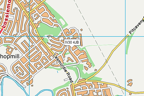 IV30 4JB map - OS VectorMap District (Ordnance Survey)