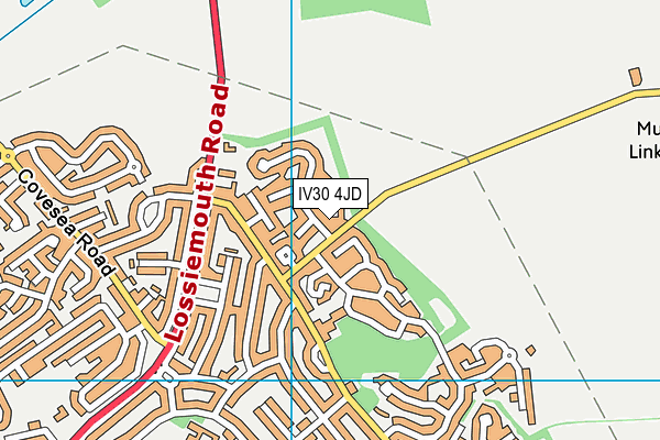 IV30 4JD map - OS VectorMap District (Ordnance Survey)