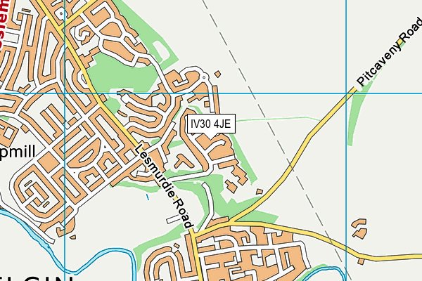 IV30 4JE map - OS VectorMap District (Ordnance Survey)