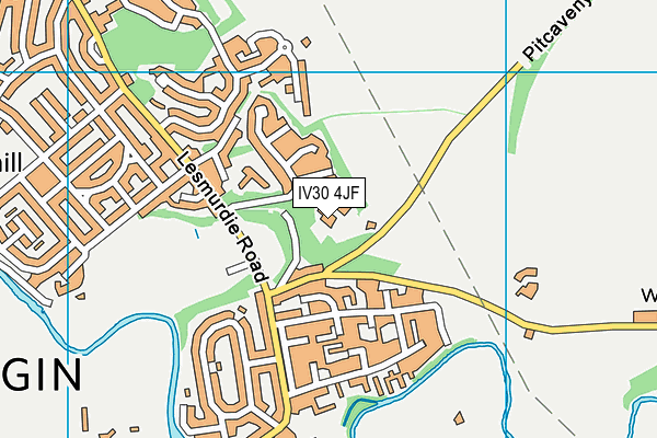 IV30 4JF map - OS VectorMap District (Ordnance Survey)