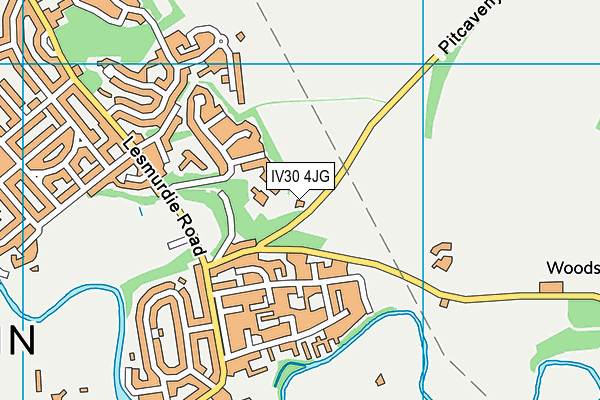 IV30 4JG map - OS VectorMap District (Ordnance Survey)