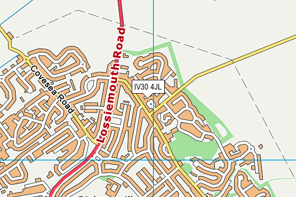 IV30 4JL map - OS VectorMap District (Ordnance Survey)