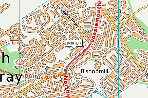 IV30 4JR map - OS VectorMap District (Ordnance Survey)