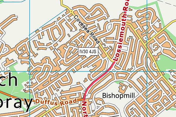 IV30 4JS map - OS VectorMap District (Ordnance Survey)