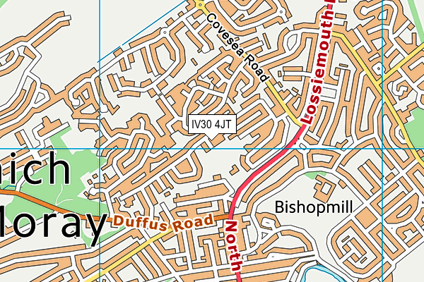 IV30 4JT map - OS VectorMap District (Ordnance Survey)