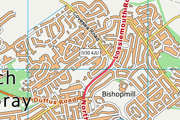 IV30 4JU map - OS VectorMap District (Ordnance Survey)