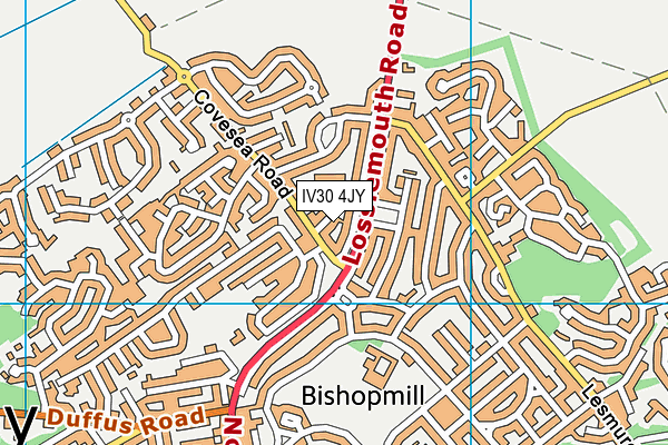 IV30 4JY map - OS VectorMap District (Ordnance Survey)