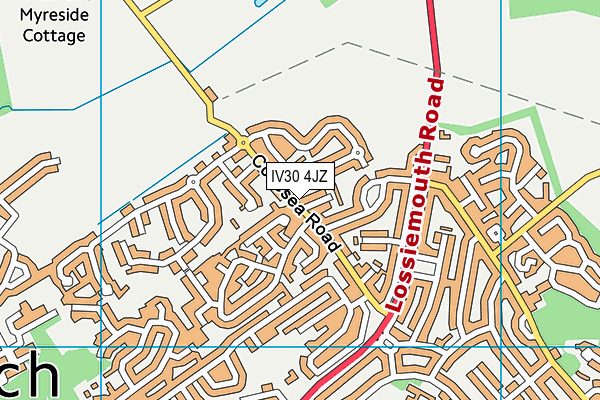 IV30 4JZ map - OS VectorMap District (Ordnance Survey)