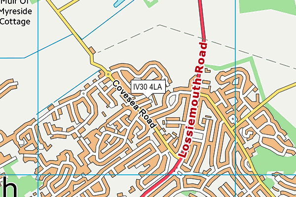 IV30 4LA map - OS VectorMap District (Ordnance Survey)