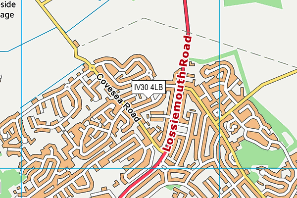 IV30 4LB map - OS VectorMap District (Ordnance Survey)