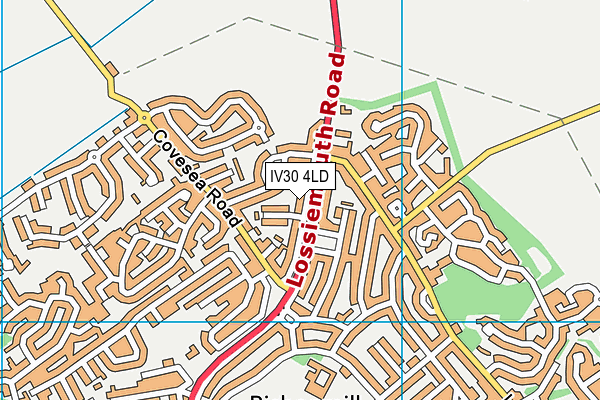 IV30 4LD map - OS VectorMap District (Ordnance Survey)