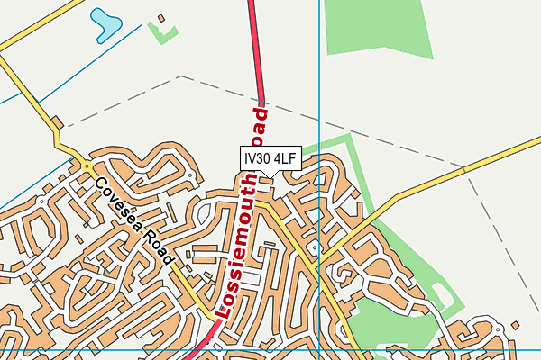 IV30 4LF map - OS VectorMap District (Ordnance Survey)