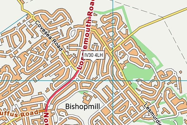IV30 4LH map - OS VectorMap District (Ordnance Survey)