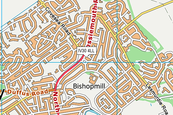 IV30 4LL map - OS VectorMap District (Ordnance Survey)