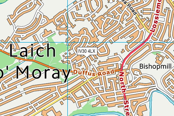 IV30 4LX map - OS VectorMap District (Ordnance Survey)