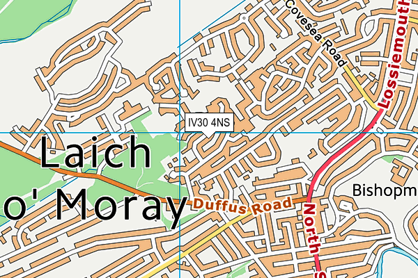 IV30 4NS map - OS VectorMap District (Ordnance Survey)