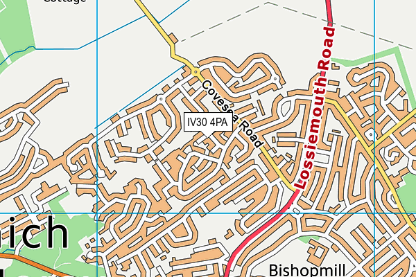 IV30 4PA map - OS VectorMap District (Ordnance Survey)