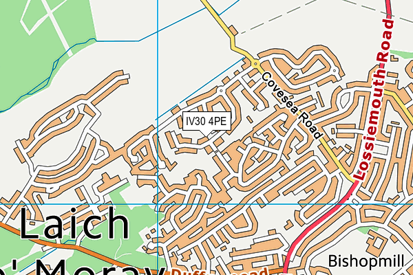 IV30 4PE map - OS VectorMap District (Ordnance Survey)