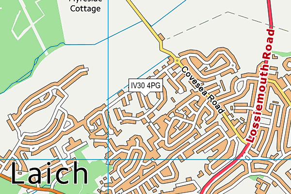 IV30 4PG map - OS VectorMap District (Ordnance Survey)
