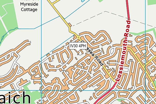 IV30 4PH map - OS VectorMap District (Ordnance Survey)