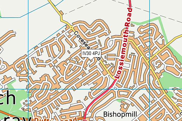 IV30 4PJ map - OS VectorMap District (Ordnance Survey)
